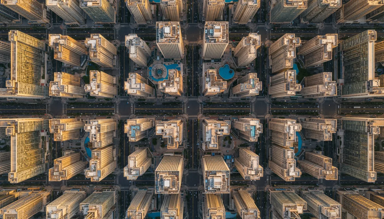 Aerial view of Hyderabad cityscape