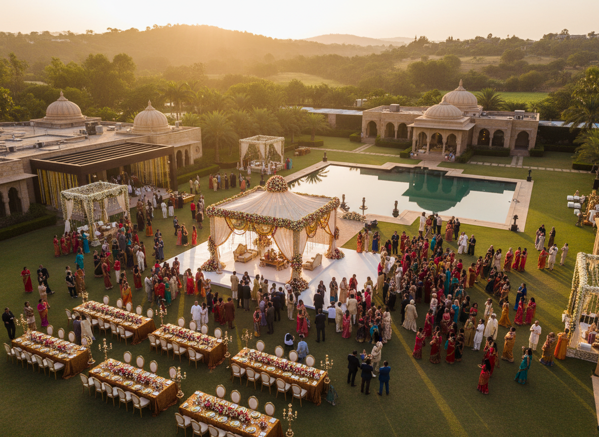 Wedding venue flyover